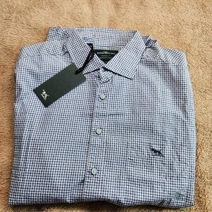Rodd & Gunn NWT LS GLENARIFFE Royal Blue And Casuel Button Down Shirt. Size Smal
